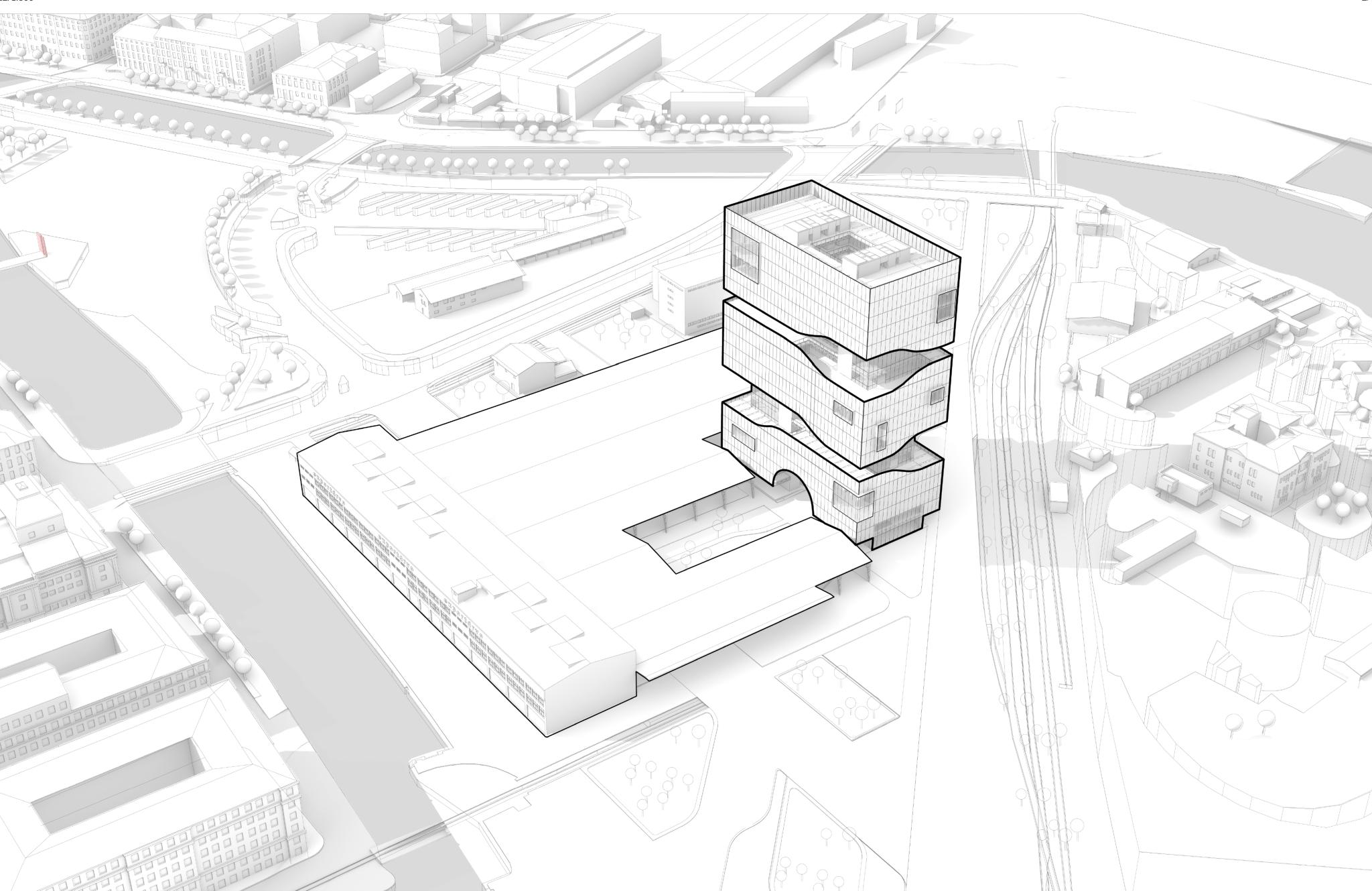 Student work, design of the reimagined Rijeka harbour