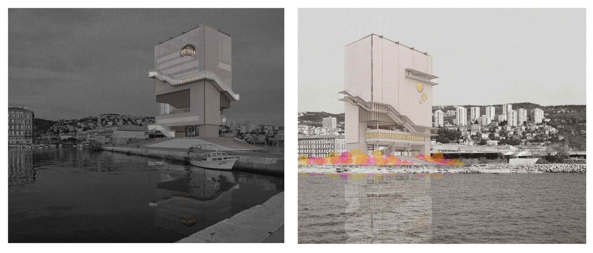 Student work, design of the reimagined Rijeka harbour