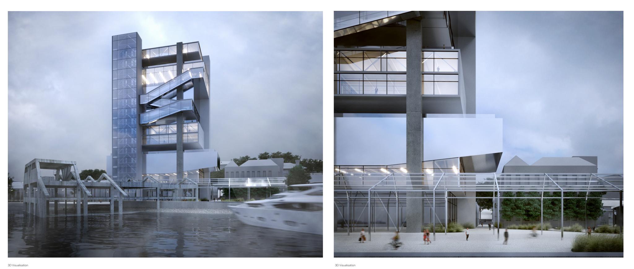 Student work, design of the reimagined Rijeka harbour