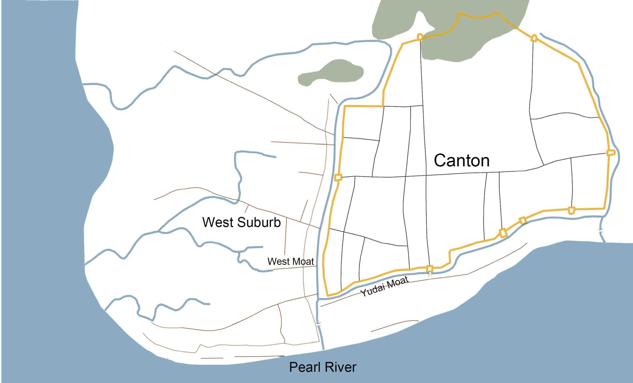 map of Canton before 1526