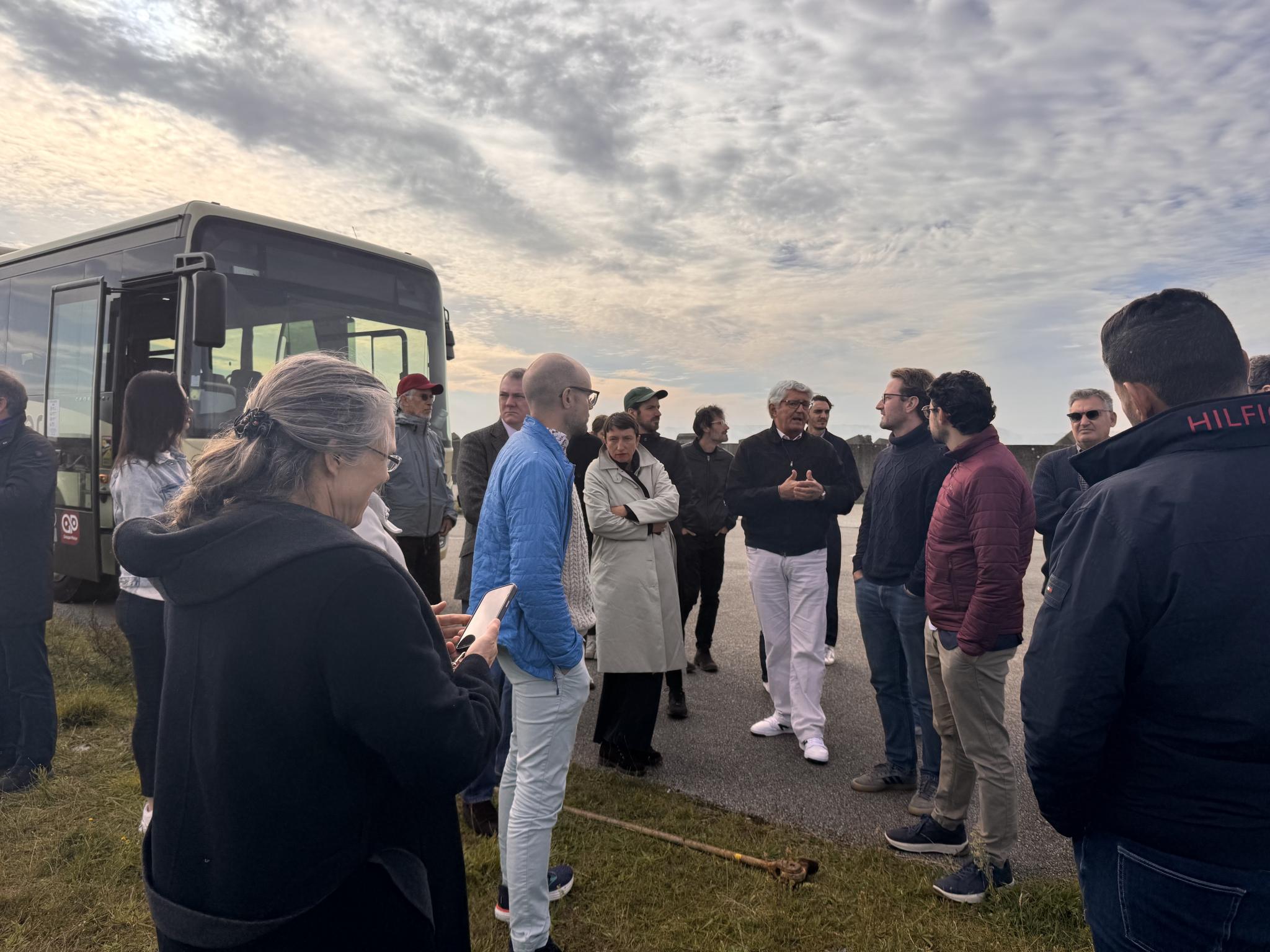 Danet explaining Le Havre port