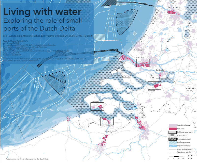 Figure 1: Map of smallmall ports in the Dutch Delta, developed by Living with Waters’ team.