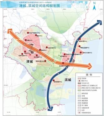 Fig. 1 Twin Cities - Tianjin and Binhai, Divided by a Green Ecological Barrier. Source: Government Public Information: Tianjin Land and Space Overall Planning(2021-2035) (Draft for Comments) Main Content