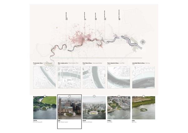 schematic of the river thames and its relation to the city