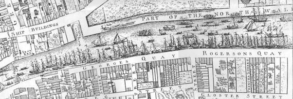 18th c map of dublin