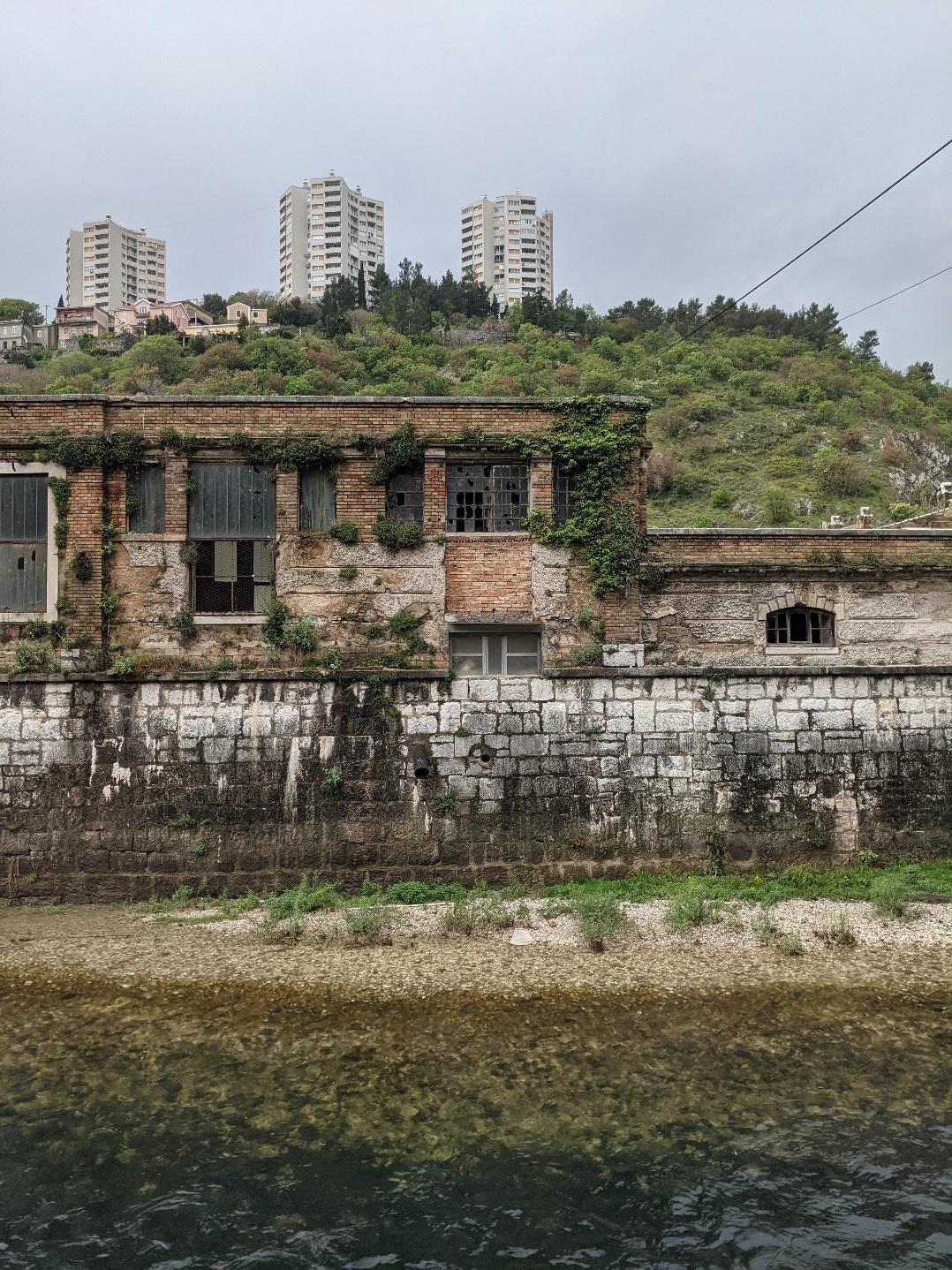 Fig. 1: Abandoned industrial heritage along the Riječina river gorge (Source: author)​​​​