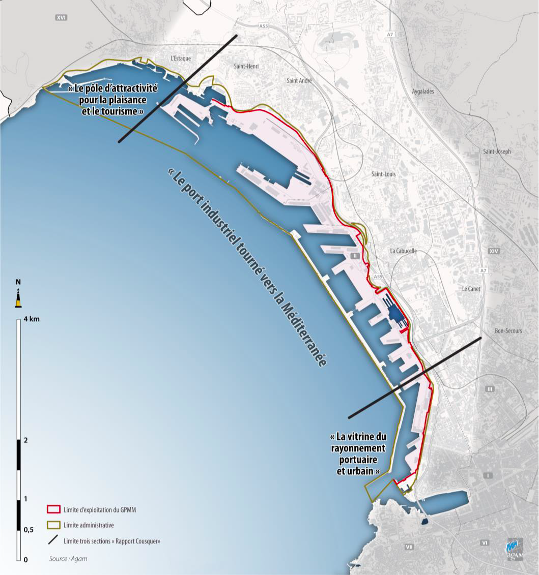 ​​​​​​​Image 3 - The functional orientations, or segments, of Marseille’s waterfront in the port area (Port-City Charter)