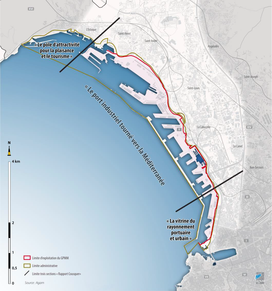 Image 3 - The functional orientations, or segments, of Marseille’s waterfront in the port area (Port-City Charter)