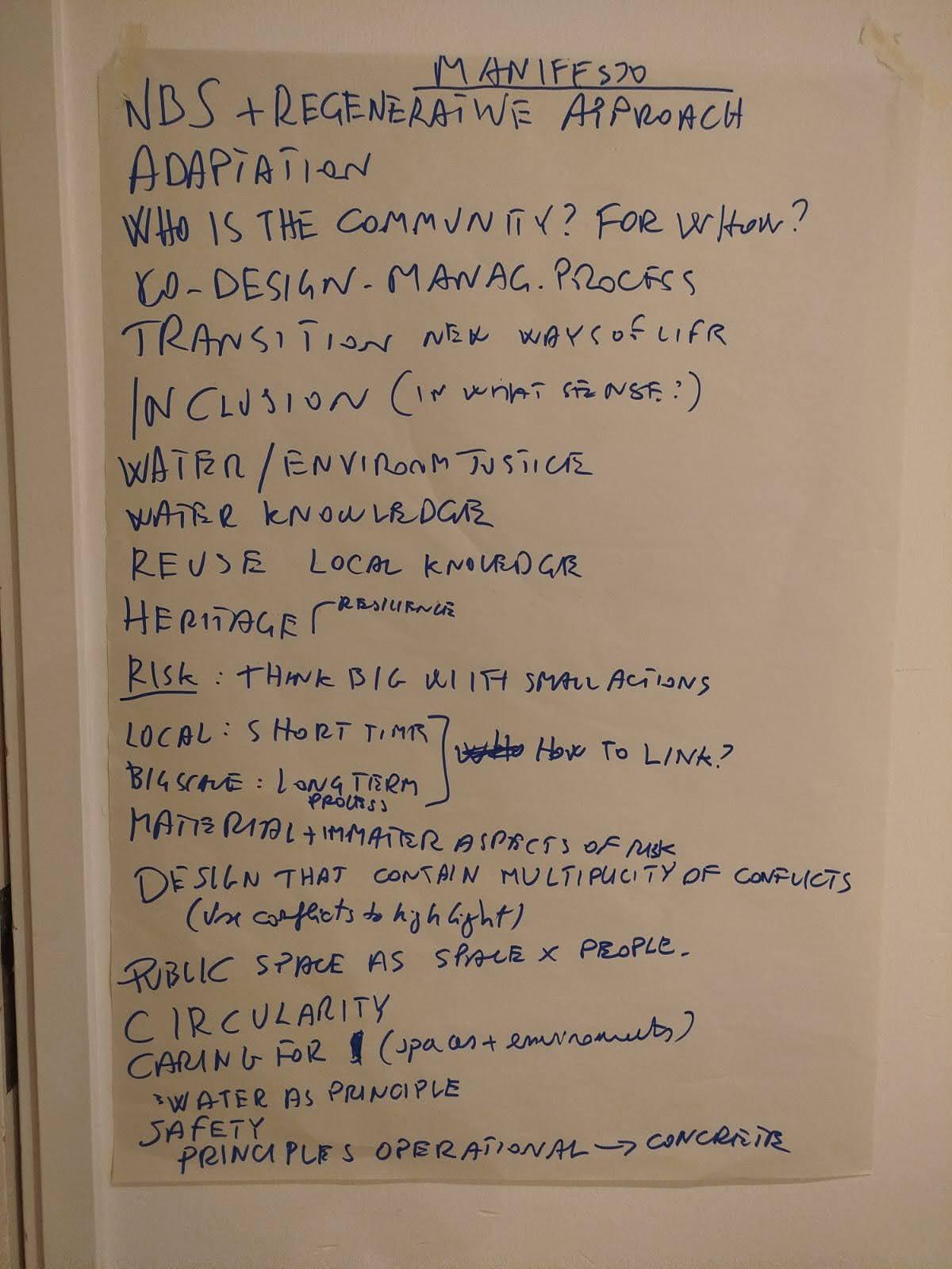 Figure 2. Manifesto developed during the symposium