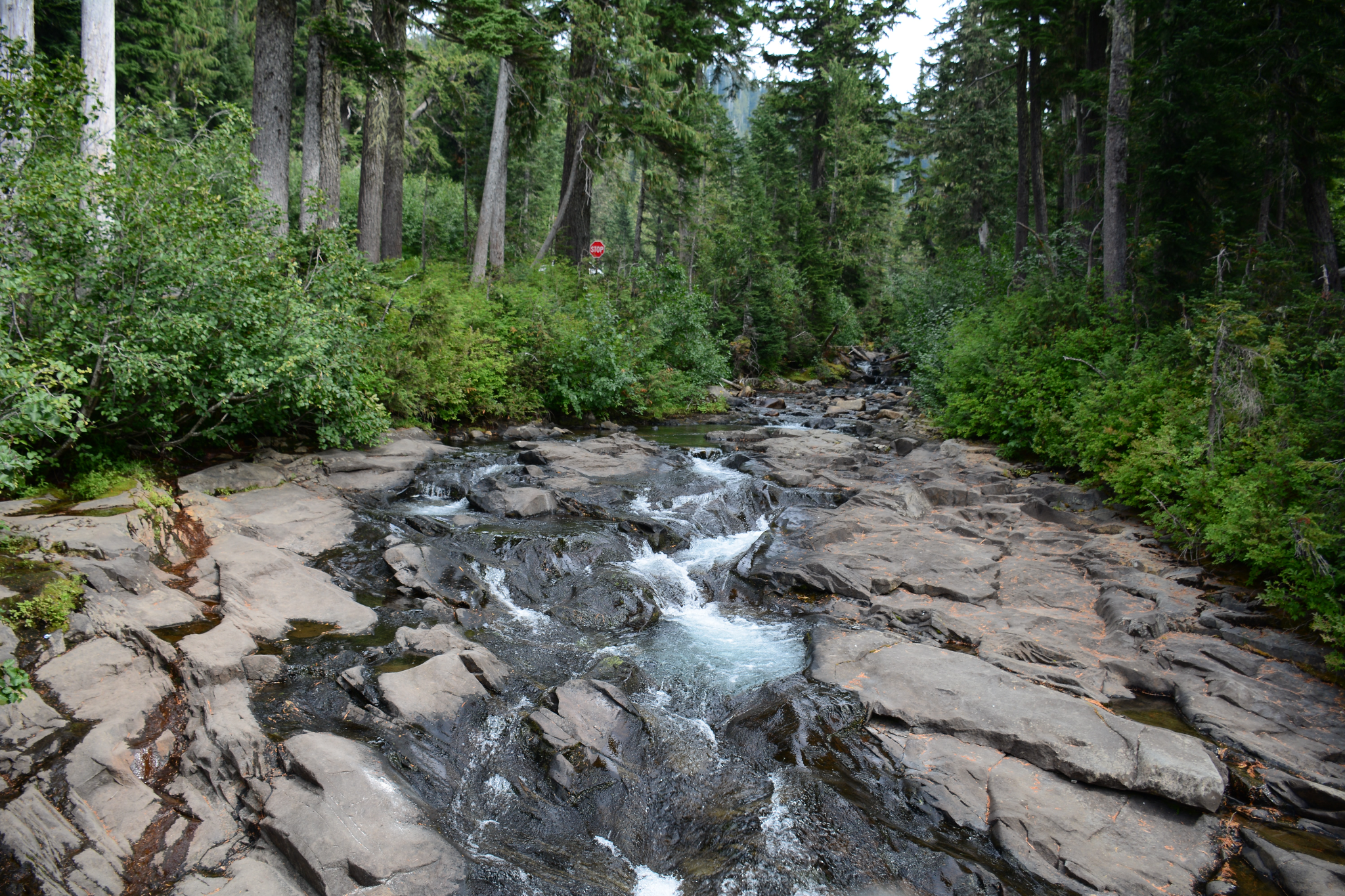 river cutting through rock