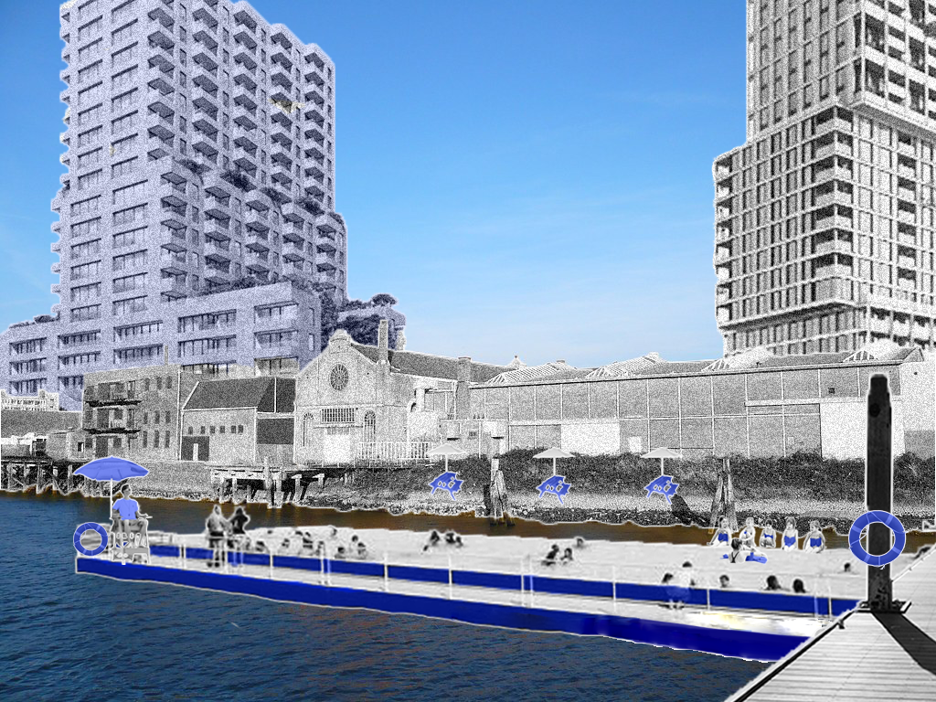 Rotterdam urban bathing in Persoonshaven - rendition