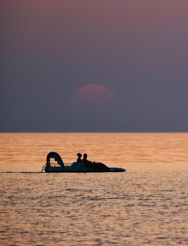 Durres tourists in the sea