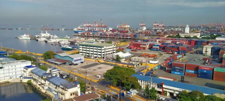 View of Manila’s port area