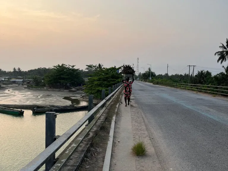 The surface deck of the Ankobra Bridge.