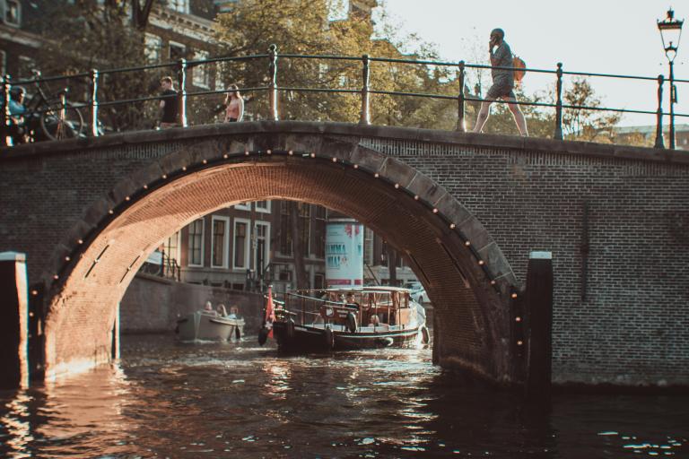 Amsterdam Bridge and Canal
