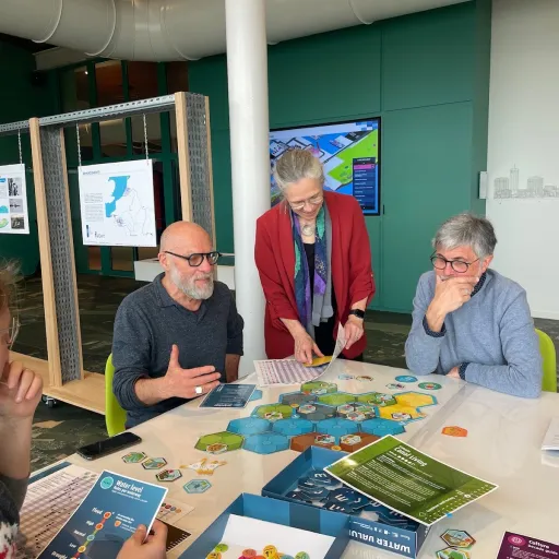 Participants playing the Water Values Game