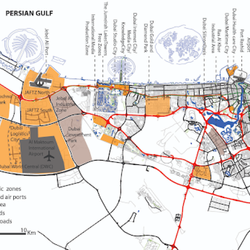 Banner image: The spreading mosaic of Free Zones in Dubai. Source: Akhavan 2020, p.93.