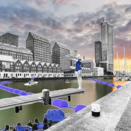 Rotterdam urban bathing in Spoorweghaven - rendition